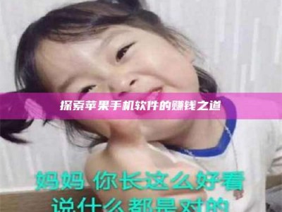 武威探索苹果手机软件的赚钱之道